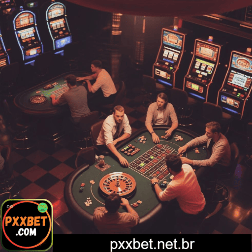 Imagem promocional do cassino online da PXXBET mostrando jogos ao vivo